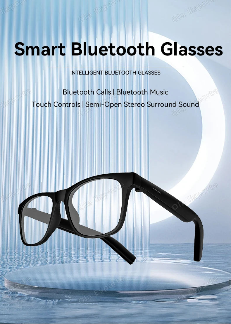 New Men's Smart Glasses Women's Bluetooth Glasses Voice Call Control Music UV Polarized Sunglasses Headphone Glasses Man 2025