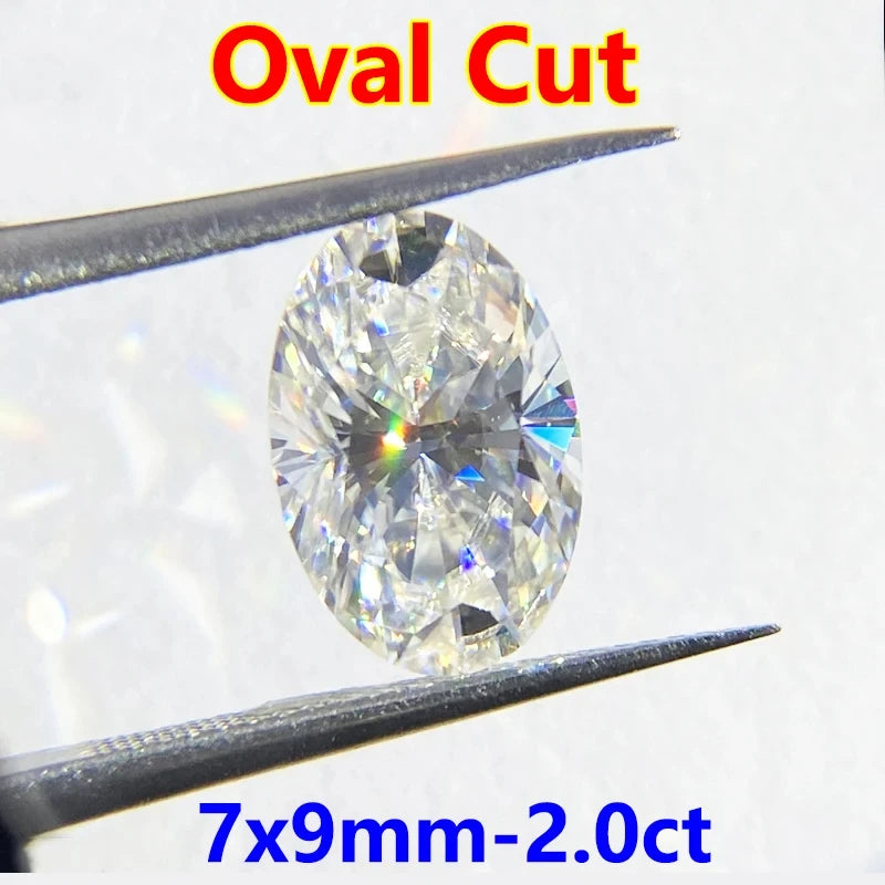 DJMAX 0.1-30ct Rare Oval Cut Moissanite Loose Stone D Color Lab Grown Super White Certified Ellipse Oval Moissanite Diamond