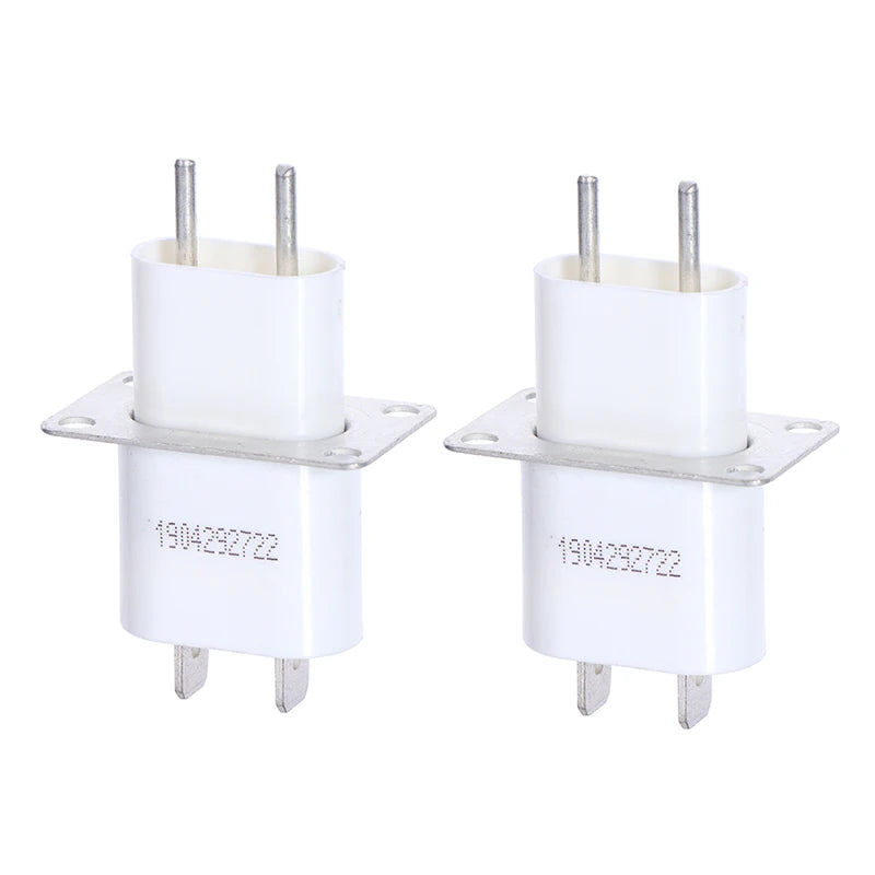 2 pcs Microwave Oven Magnetron Tube with Through-Core Capacitor Pin Sockets Electronic Converter for Home Appliance Repair