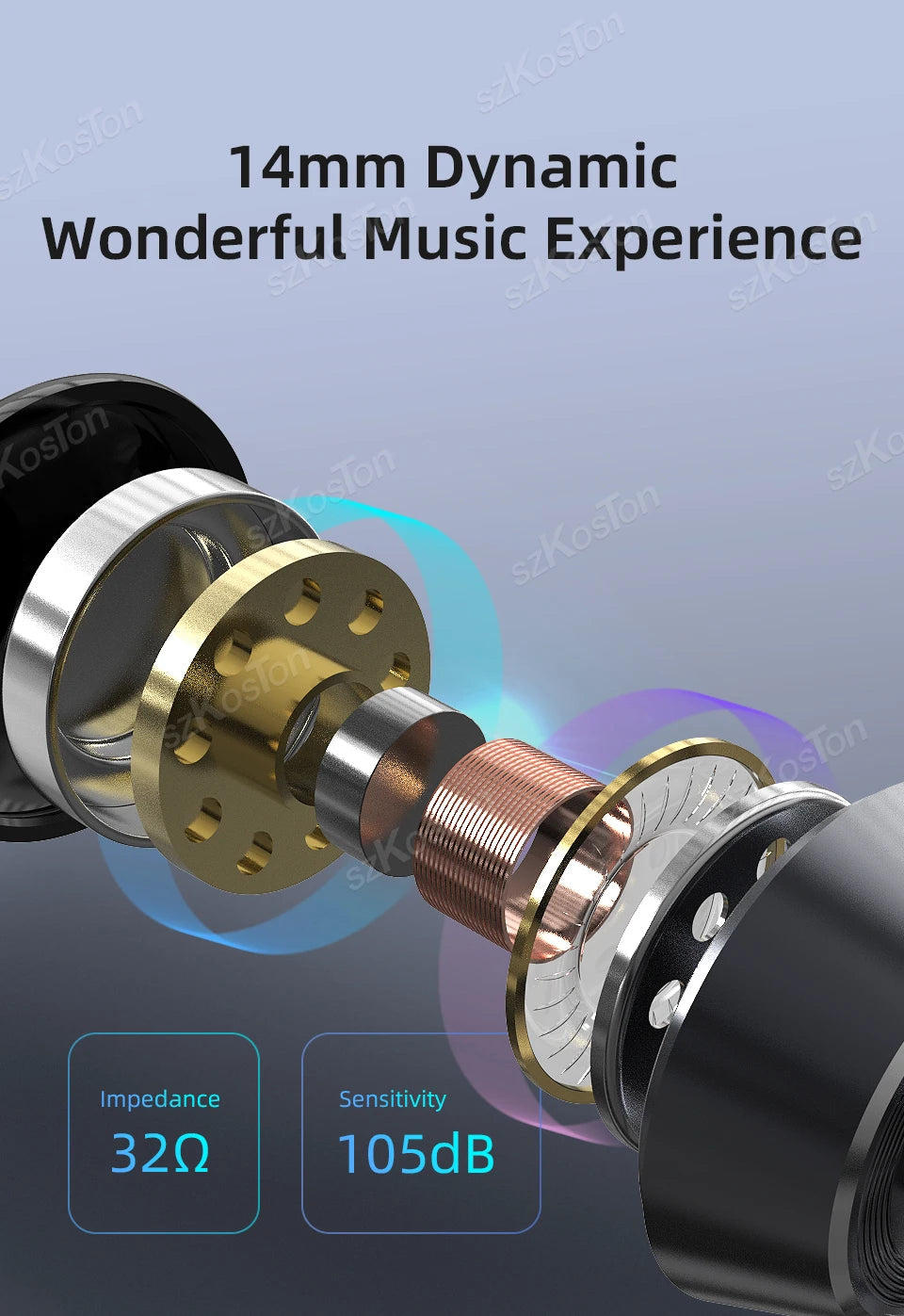 Wired HiFi Headphones with Mini Condenser Microphone Bass Dynamic Earphone Noise-Cancelling Headset for Sports Music Karaoke