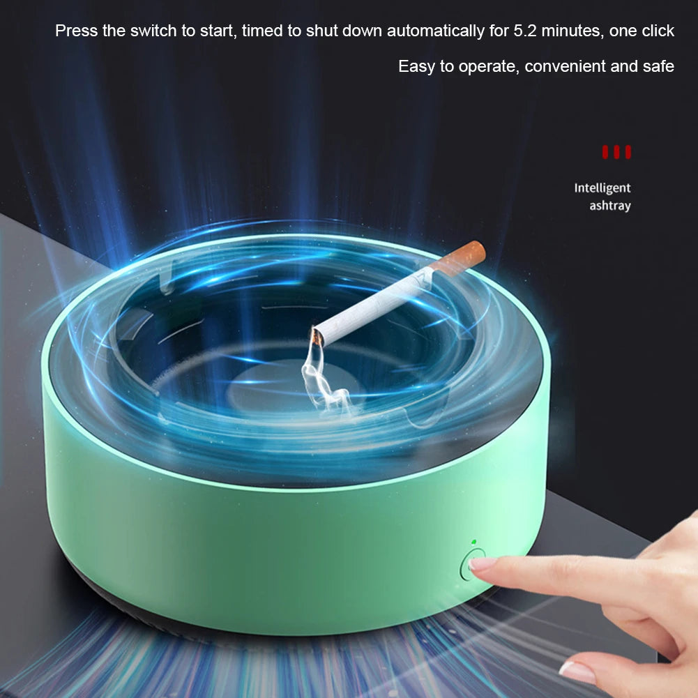 2-in-1 Anti-smoke Ashtray Air Purifier Low Noise Filtering Second-Hand Smoke Airs Freshener Cigarettes Remove Airs Odor Ashtrays