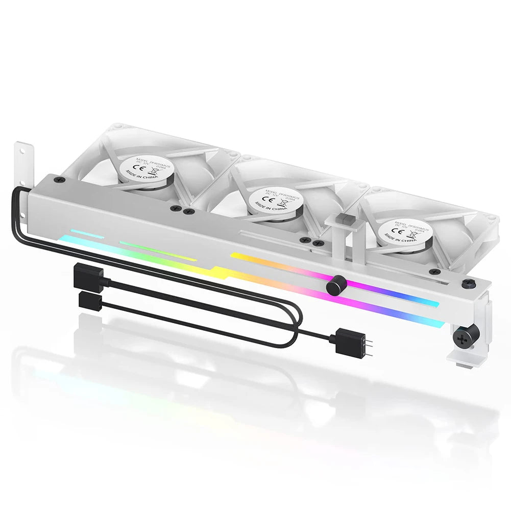 GCC-PRO Graphics Card Radiator Holder PC Cooling Fan 5V 3Pin ARGB Horizontal GPU Video Card Stand 1800RPM Cooling Fan for PC