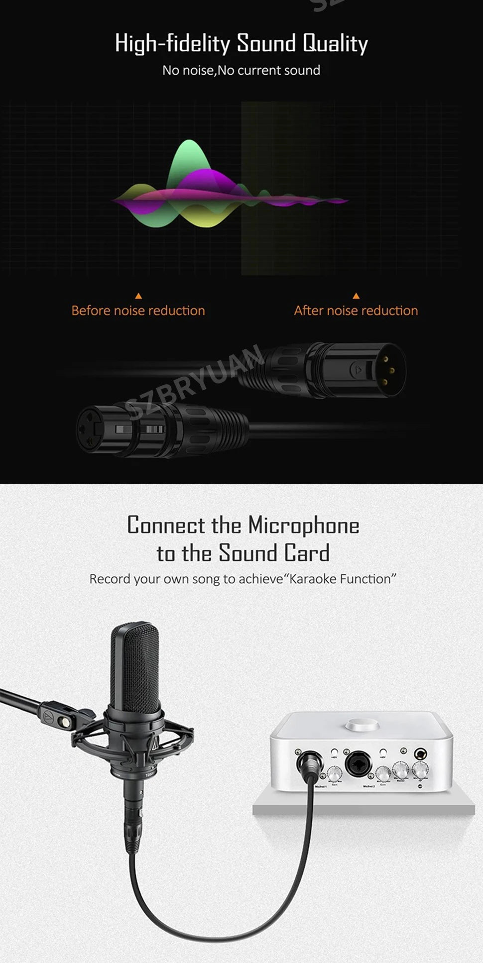 XLR Cable 3Pin Audio Lines Male to XLR Female Microphone Sound Cannon Extension Cable for Audio Mixer Amplifiers HiFi xlr cables