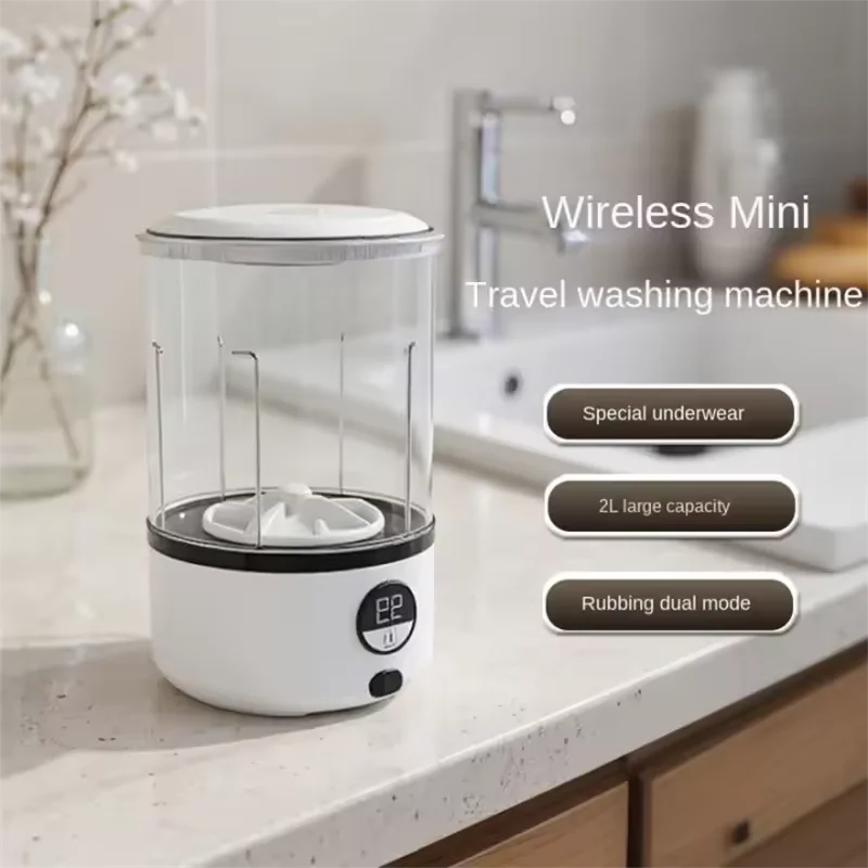 2L mini washing machine automatic portable turbo Led washing cup portable washing machine is suitable for underwear, underwear