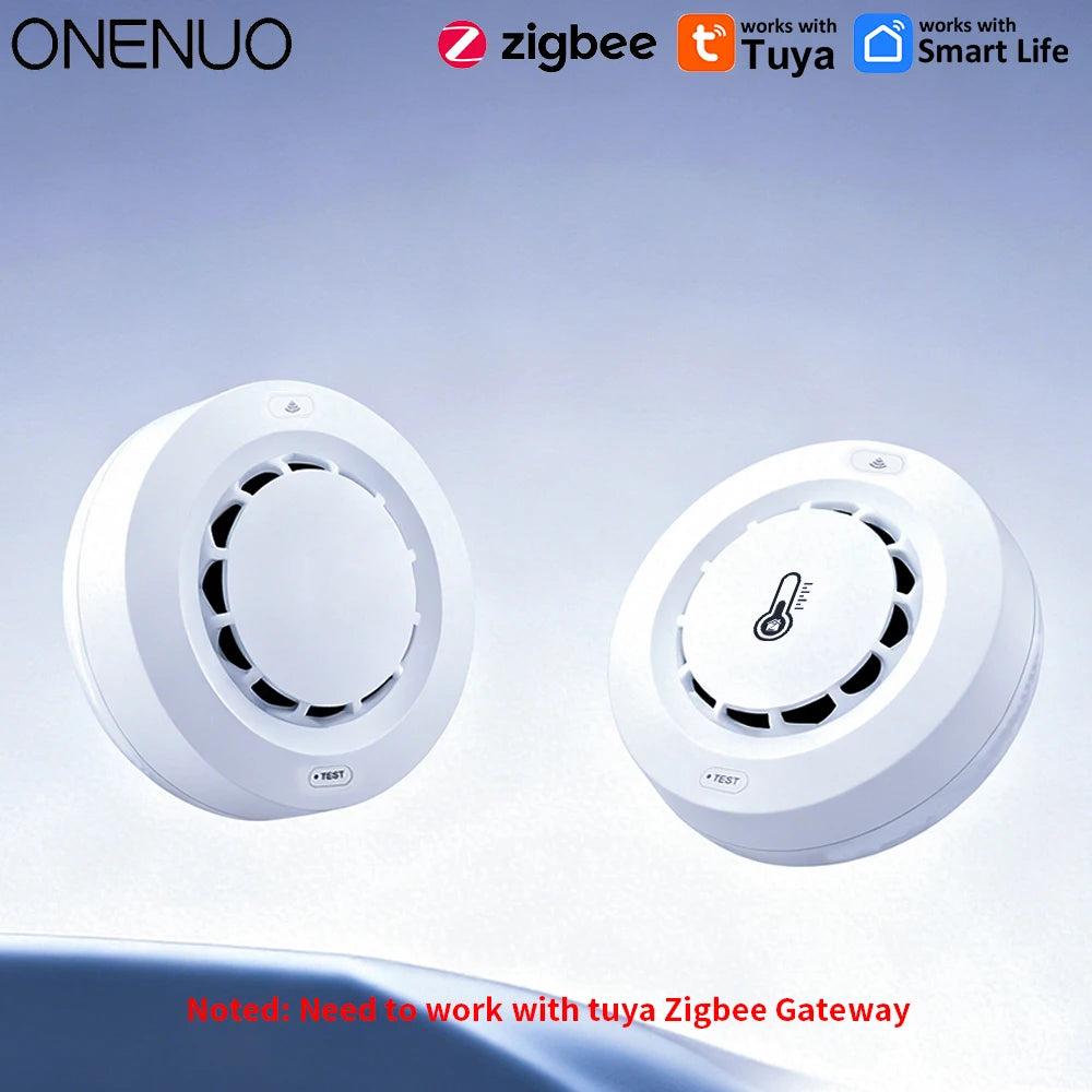 Tuya Zigbee Fire Alarm Detector Smoke Sensor Home Security Alarm for Home Security Should Work with Tuya Zigbee Hub
