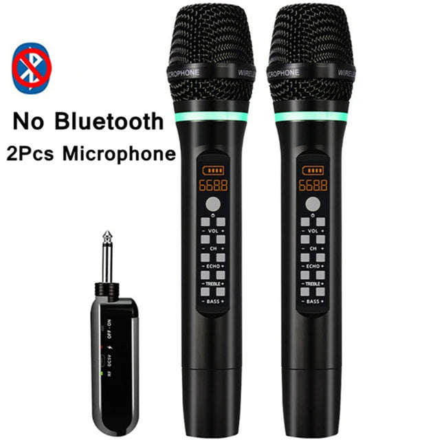 Professional UHF Wireless Microphone Handheld Bluetooth Karaoke Microphone Recording Studio Home Party Singing for Car Speaker