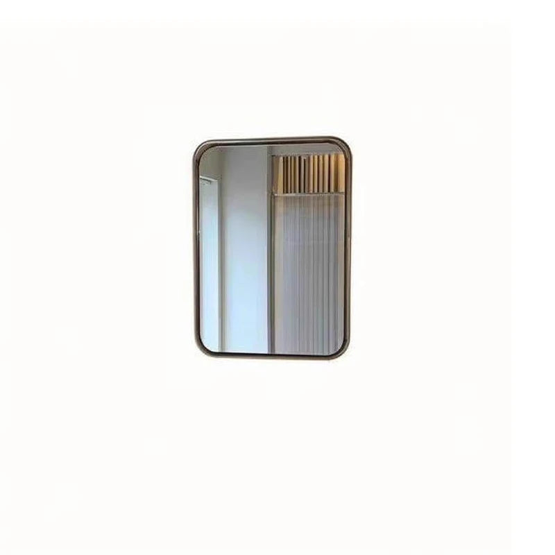 French Art Home Decoration Wall-Mounted High-Definition Mirror Customized Stainless Steel Frame Round, Square Dressing Mirror