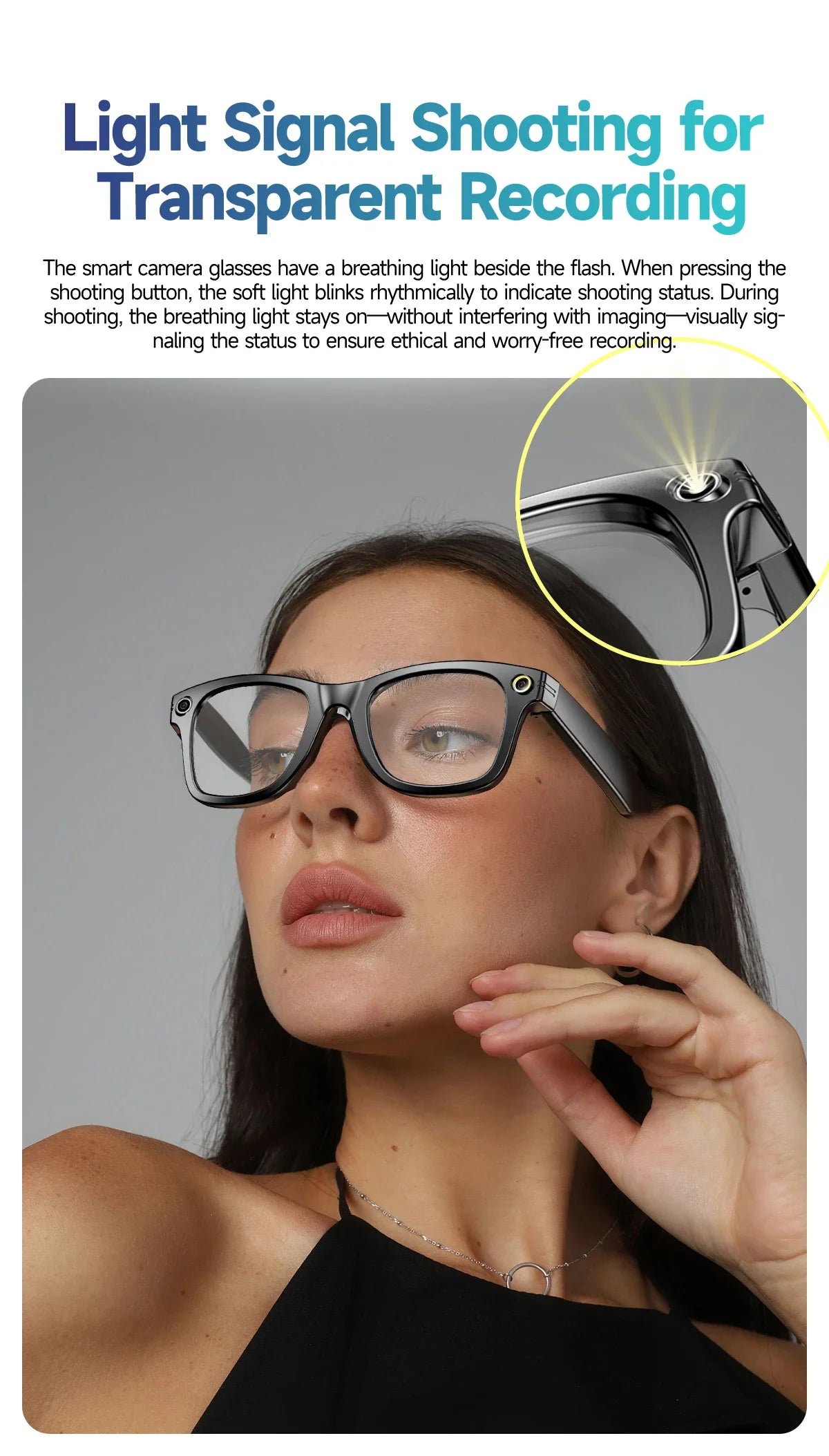 2026 AI Smart Glasses with 8MP Camera Video Recording 100+ Languages Translation Sunglasses Bluetooth Call Music Play Men Women